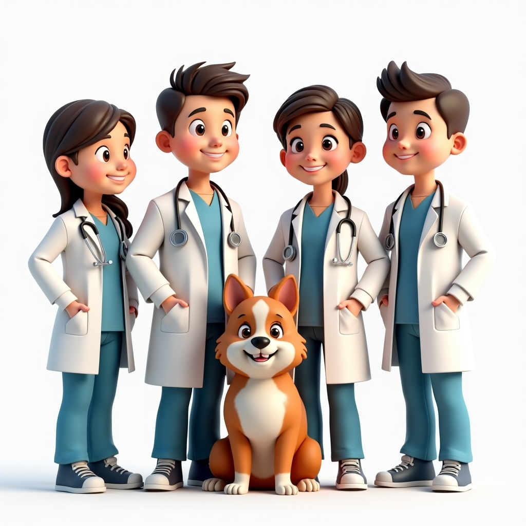 meet the team Veterinary medicine bottle with a paw print label and a red medical cross, representing pet care and health services at Moraine Grove Veterinary Clinic.